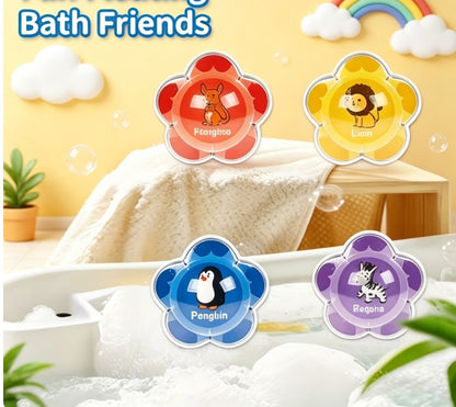 Educational Floating Bath Toys for Kids - Letter, Number & Animal Water Game Set (4-Piece)