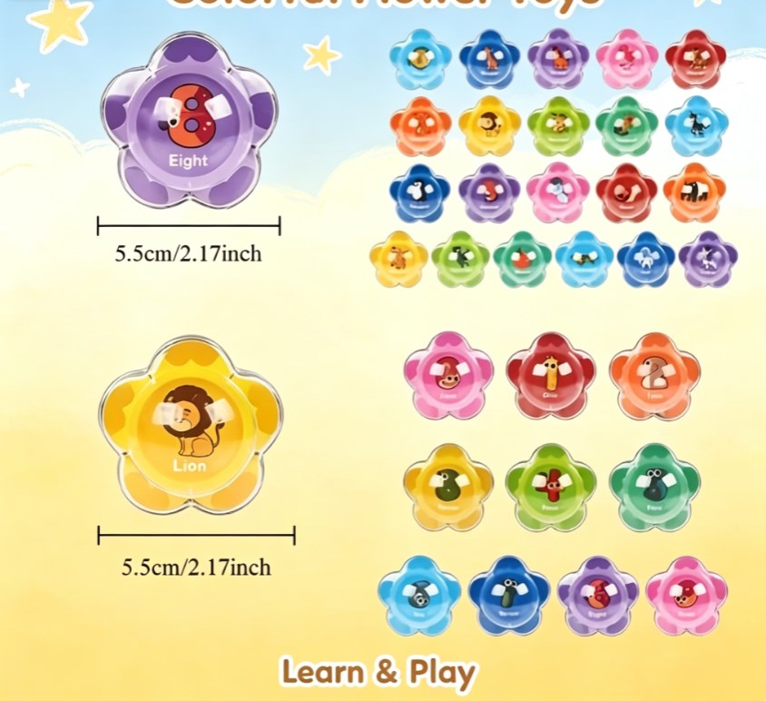 Educational Floating Bath Toys for Kids - Letter, Number & Animal Water Game Set (4-Piece)