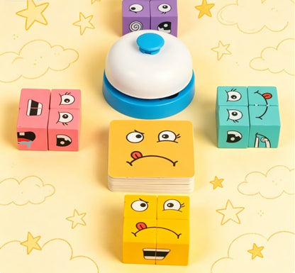 Interactive Face-Changing Wooden Board Game – Fun 4-Player Battle for Family Parties & Social Challenges