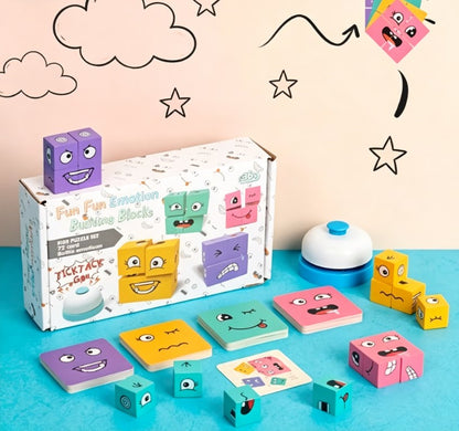 Interactive Face-Changing Wooden Board Game – Fun 4-Player Battle for Family Parties & Social Challenges
