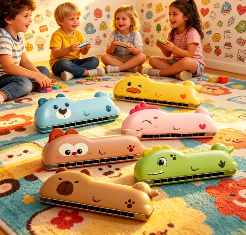 Kids Musical Mouth Organ Toy – Cute Animal-Shaped 16-Hole Beginner Instrument for Music Education